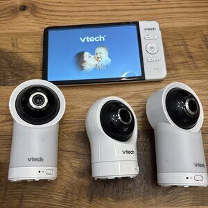 Vtech RM7766HD 7" Smart Wi-Fi Remote Access 1080p  Baby Monitor W/ 3 Cameras
